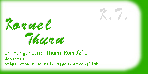 kornel thurn business card